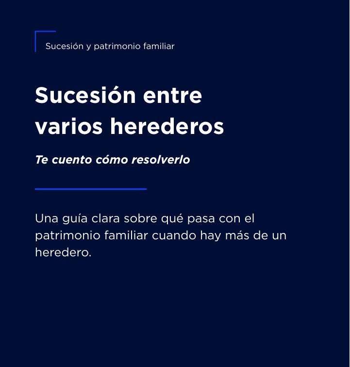 Portada de la guía Sucesión entre varios herederos
